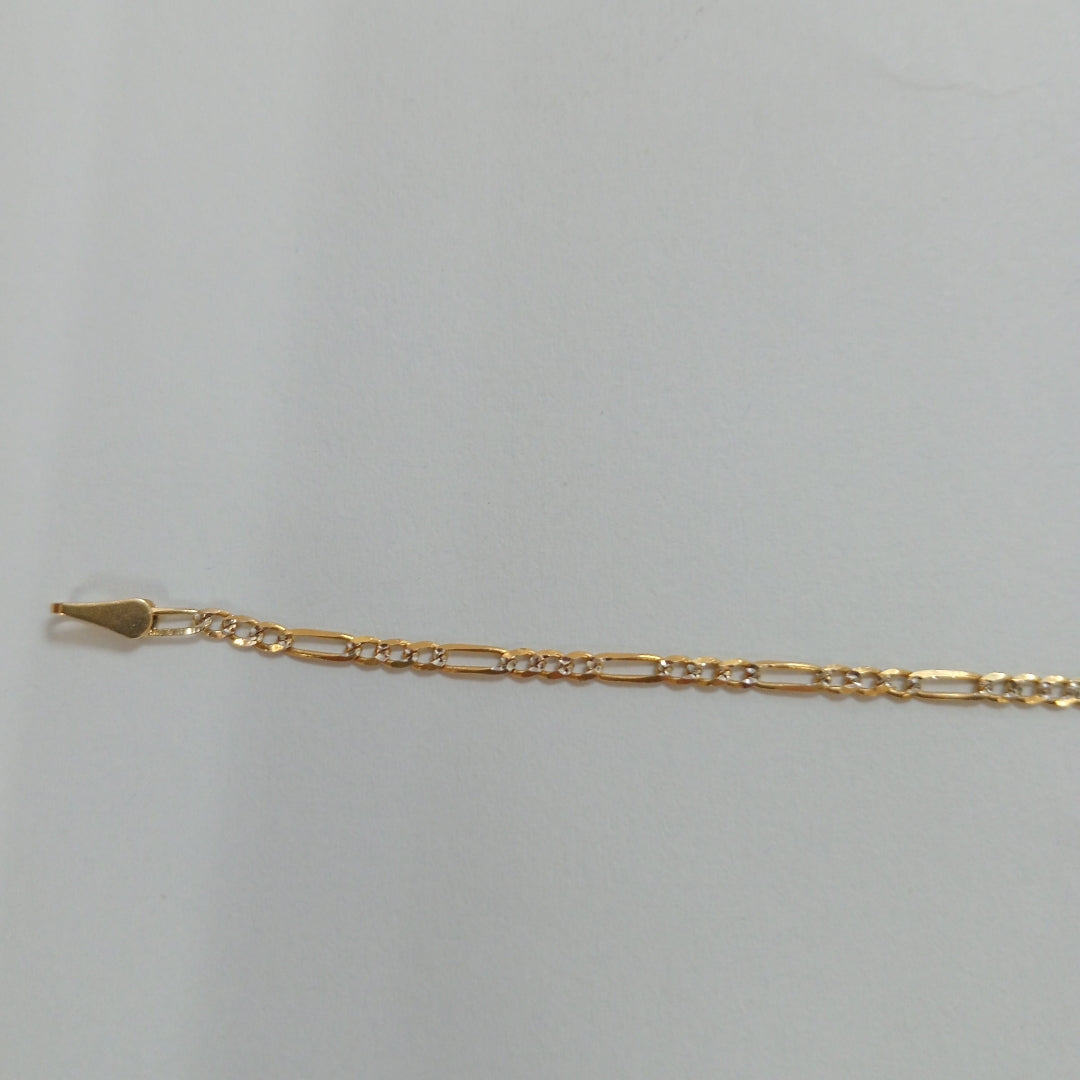 PULSERA 3X1 DIAMANTADA 14K 18 CM 1.5 GR (NUEVO)
