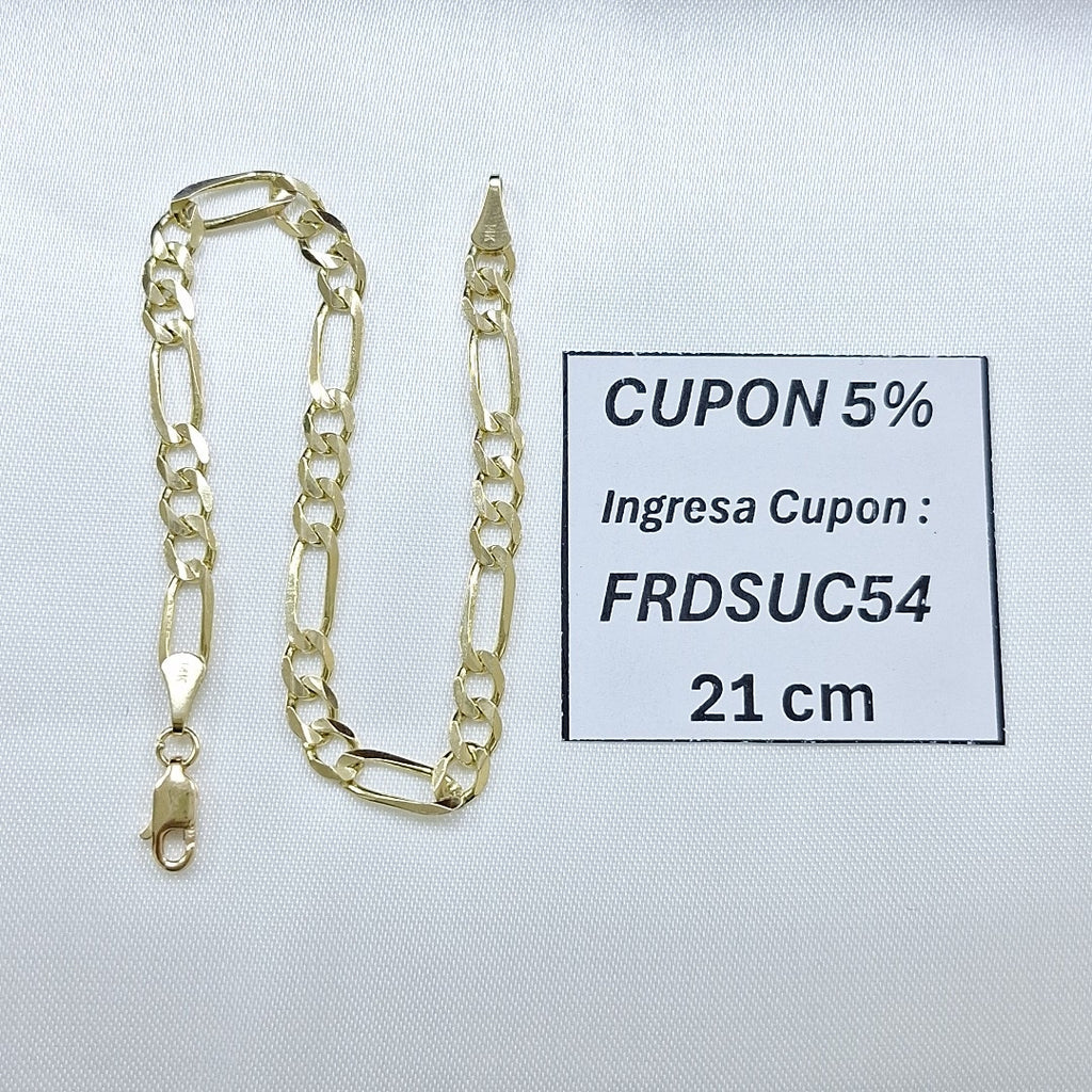 PULSERA 3X1 14K 21 CM 6.4 GR (NUEVO)