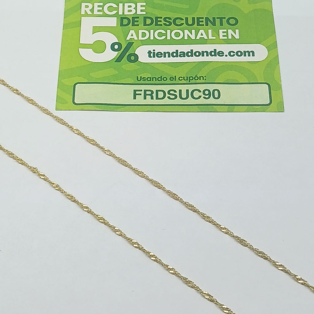 CADENA MEDIO TORZAL 10K 55 CM 2.4 GR (NUEVO)