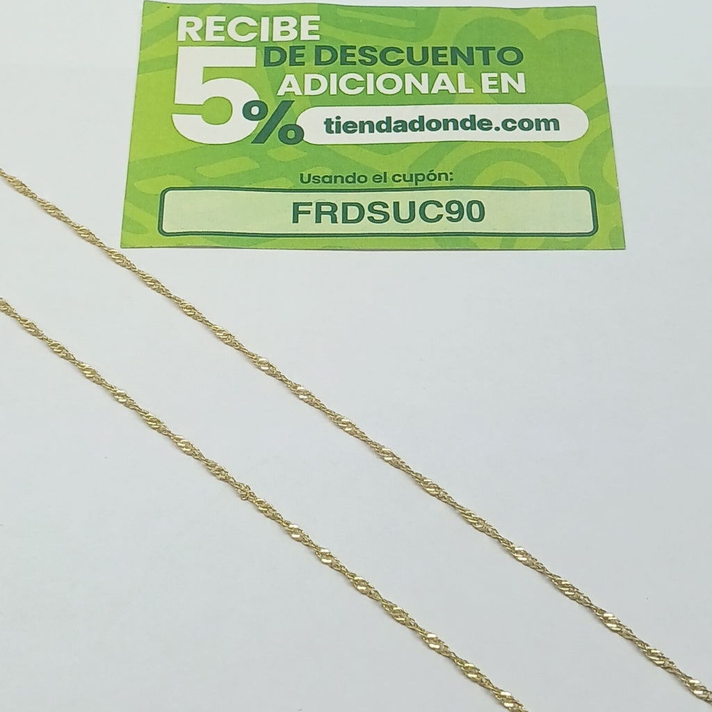 CADENA MEDIO TORZAL 10K 55 CM 2.4 GR (NUEVO)