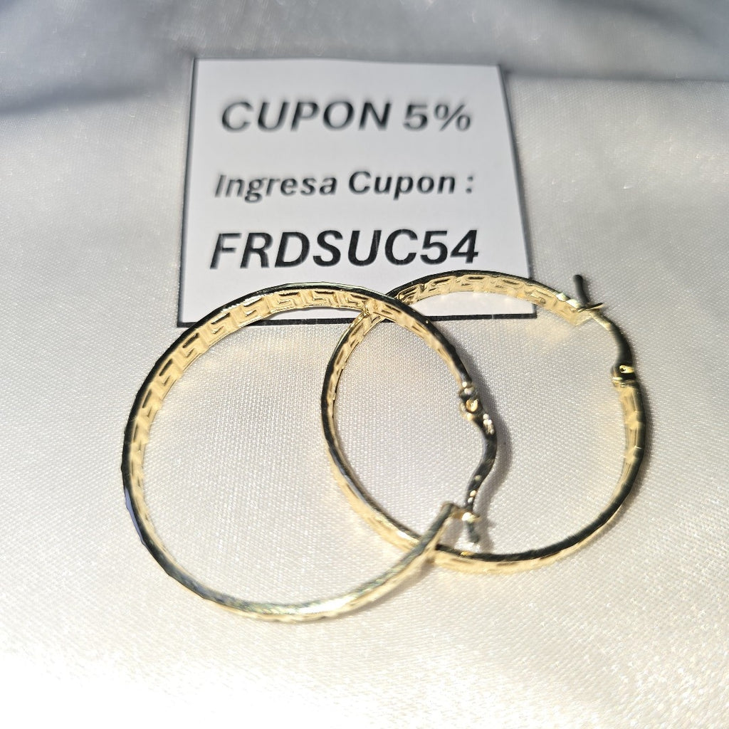 ARETES ARRACADAS FIG GRECAS 14K 3.1 GR (NUEVO)