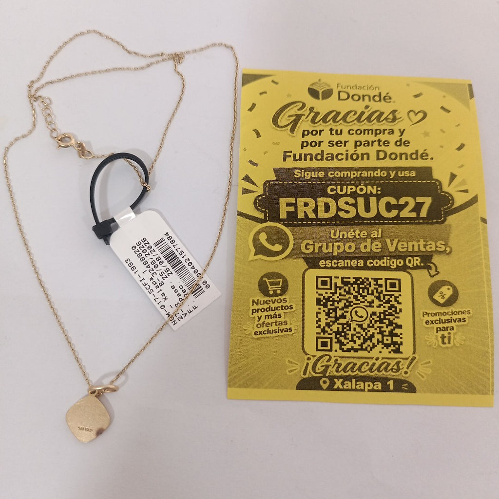 CADENA,DIJE ORO 14 K 2,50 GRMS (SEMINUEVO)