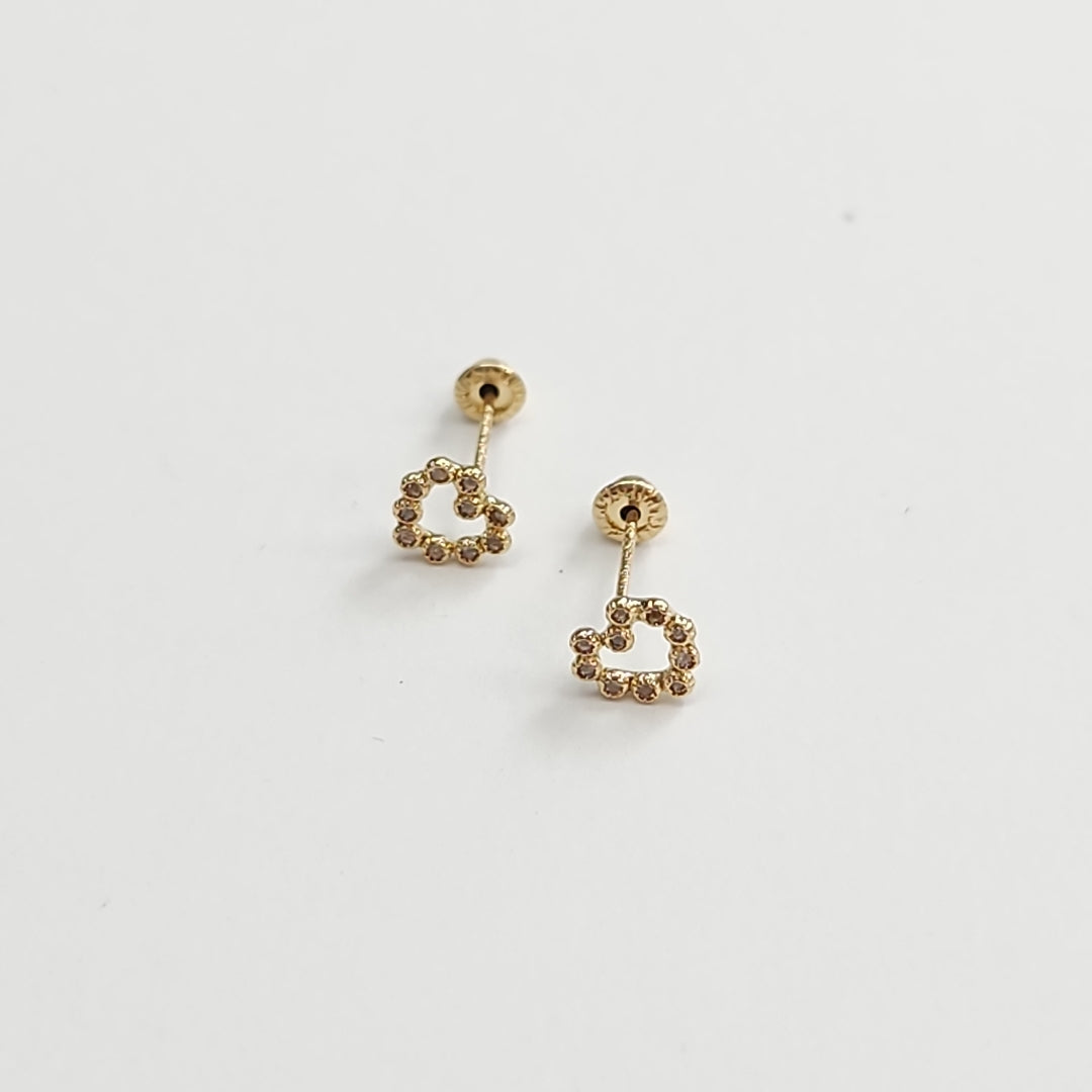 BROQUELES BROQUEL FIG CORAZON 14K 0.23 GR (NUEVO)
