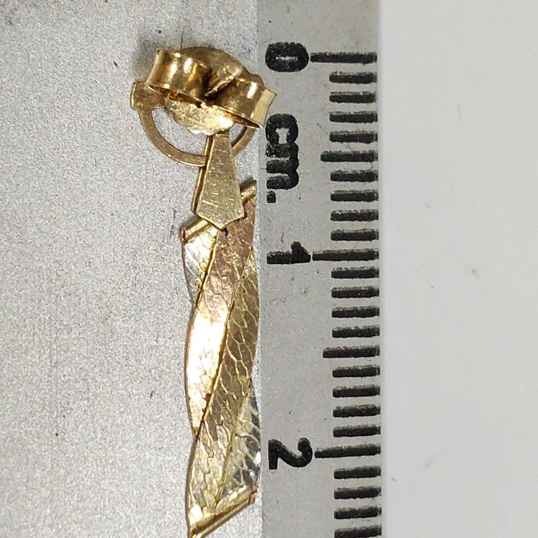 BROQUELES PAR ORO COMBINADO 14 K 1,10 GRMS (SEMINUEVO)