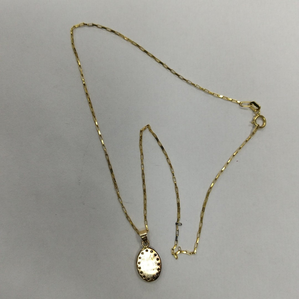 CADENA, MEDALLA RELIGIOSA ORO 14 K 1.6 GRMS (SEMINUEVO)