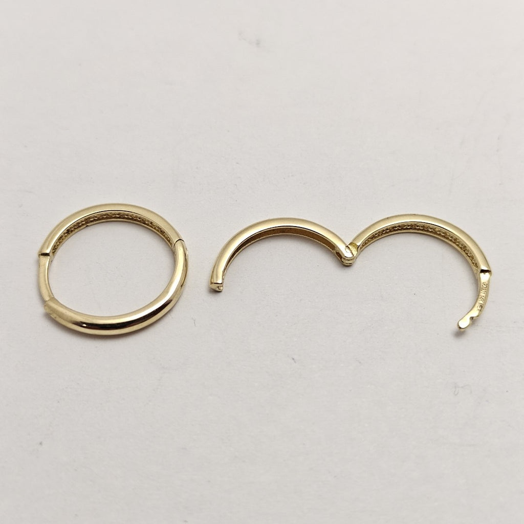 ARETES HUGGIES C CIRCONIA 14K 1.7 GR (NUEVO)
