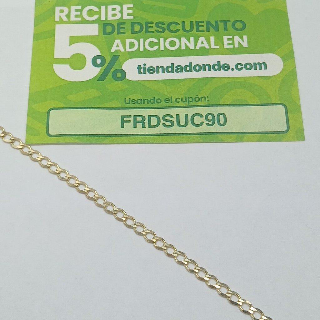 PULSERA TEJIDO BARBADA 14K 21 CM 3.8 GR (NUEVO)
