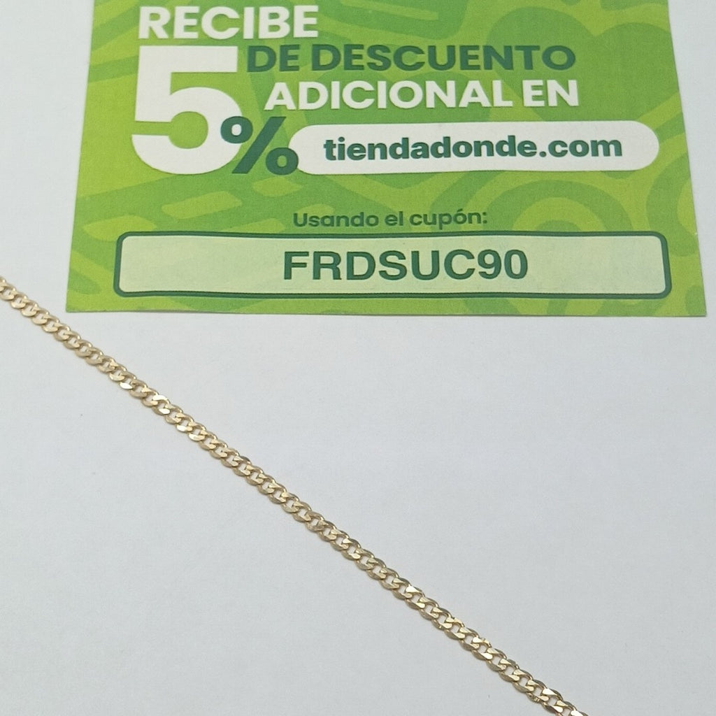 PULSERA TEJIDO BARBADA 14K 18 CM 2.1 GR (NUEVO)