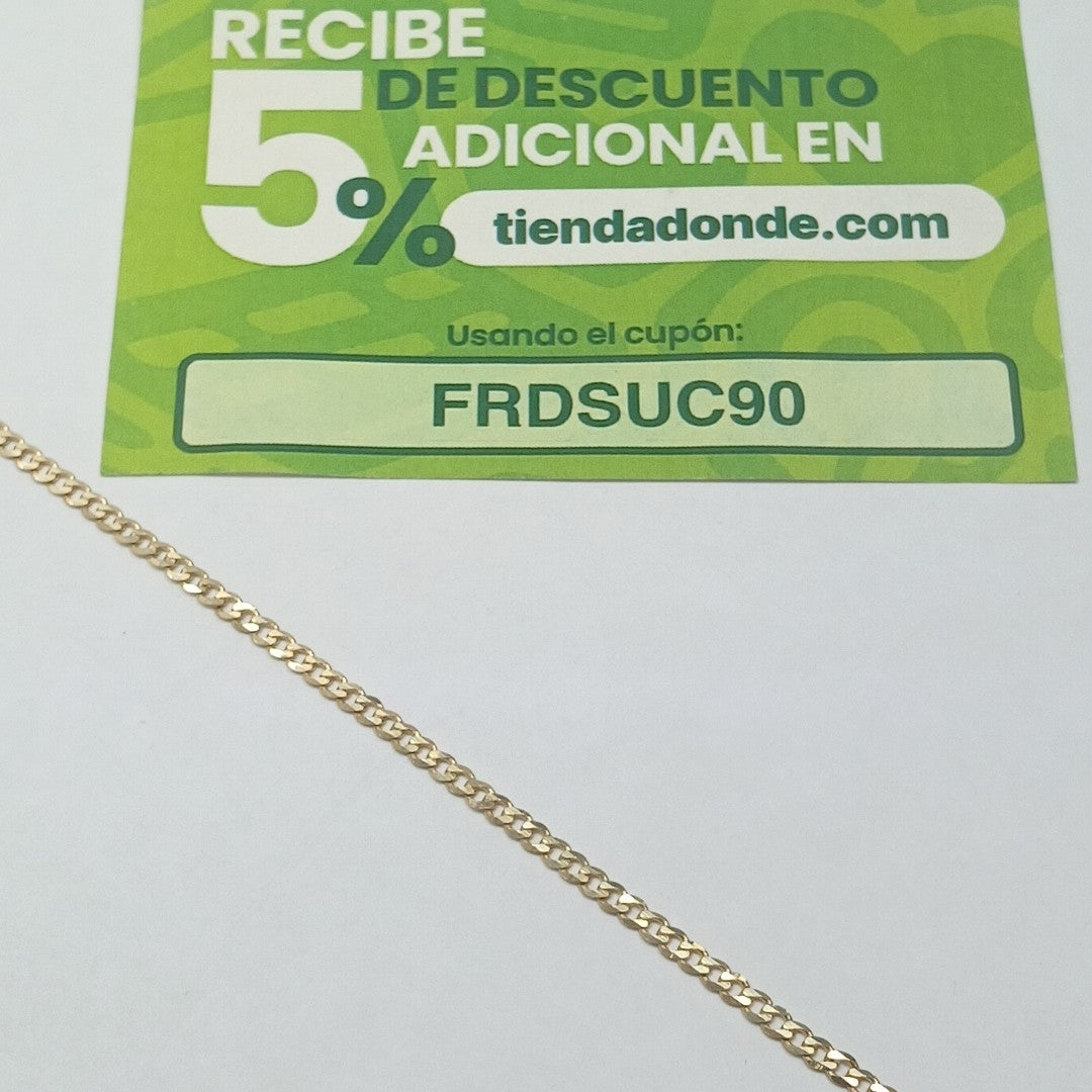PULSERA TEJIDO BARBADA 14K 18 CM 2.1 GR (NUEVO)