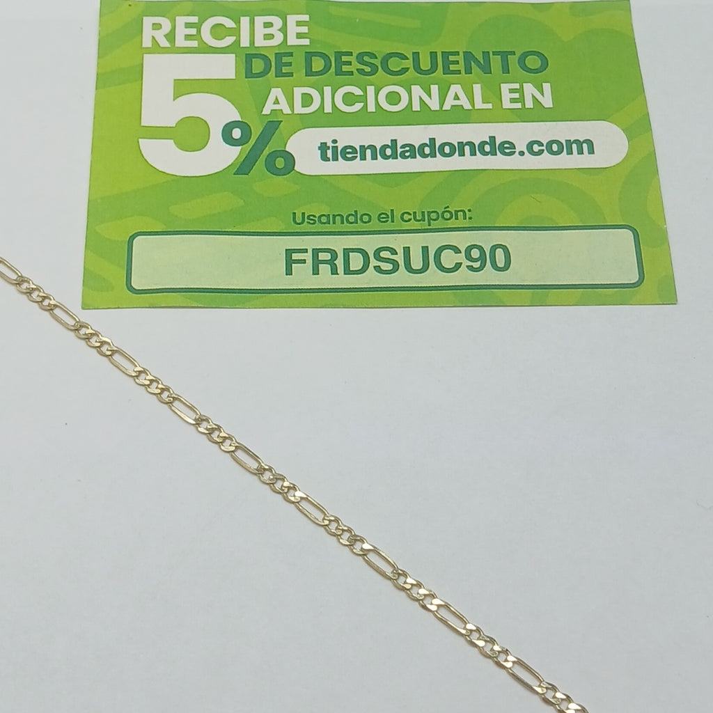 PULSERA TEJIDO 3X1 14K 21 CM 2.3 GR (NUEVO)