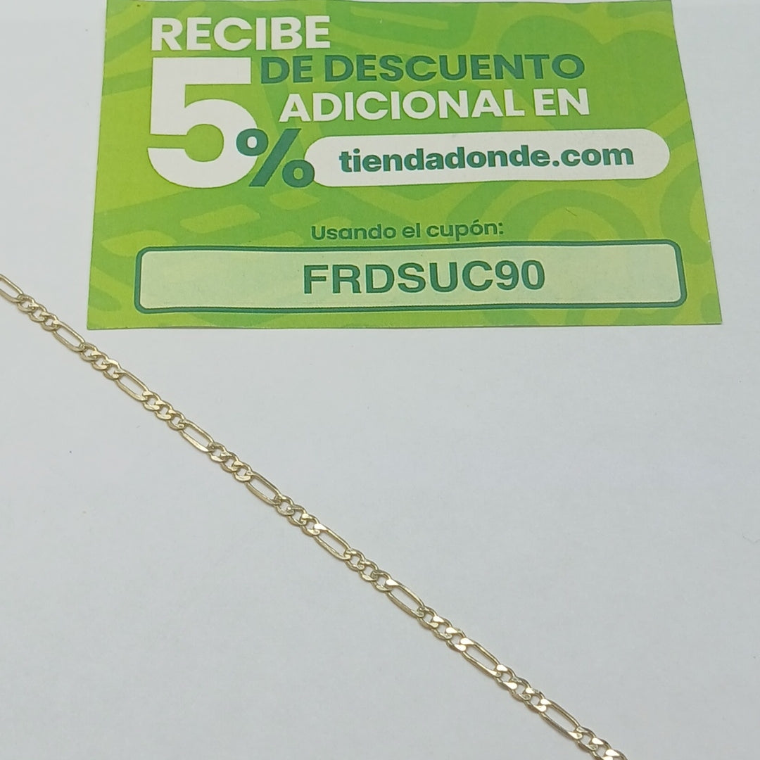 PULSERA TEJIDO 3X1 14K 21 CM 2.3 GR (NUEVO)