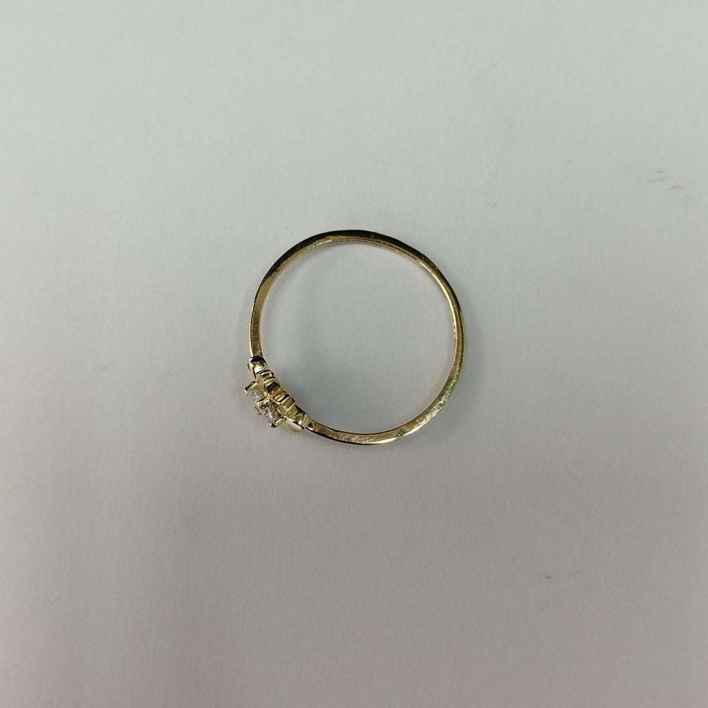 ANILLOS FIG FLOR CON CIRCONIAS 14K TALLA 7 1 GR (NUEVO)