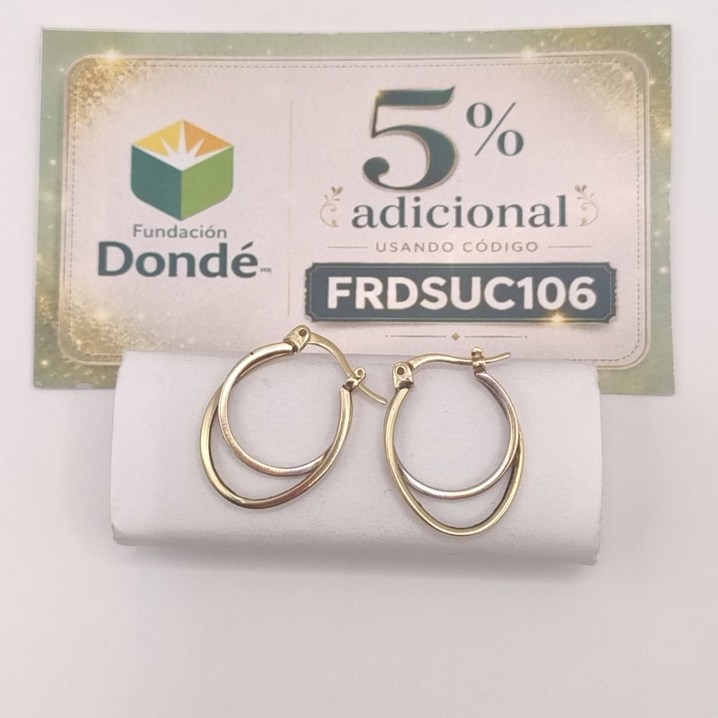 ARRACADAS PAR ORO 10 K 2 GRMS (SEMINUEVO)