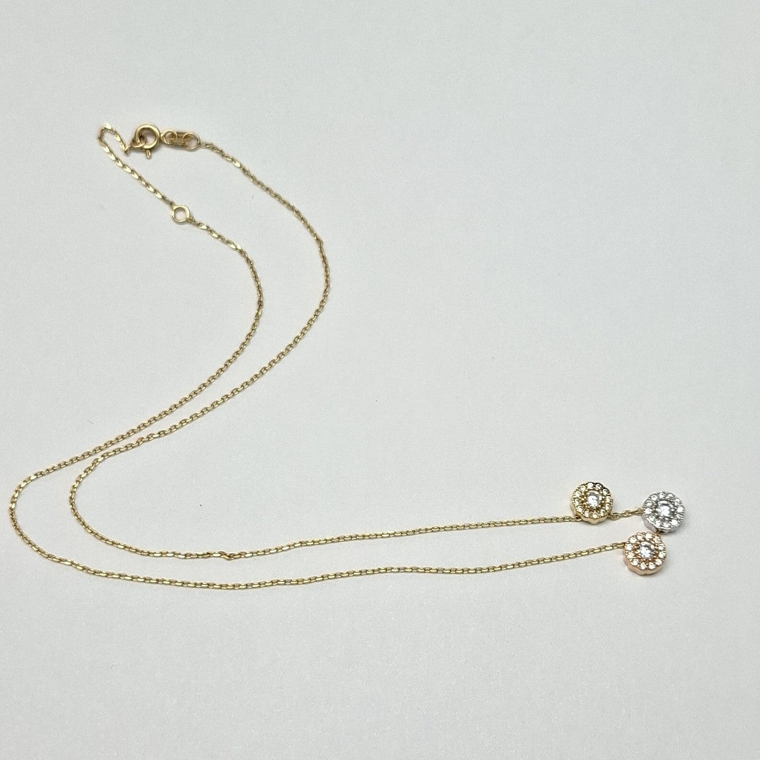 GARGANTILLA ORO COMBINADO 14 K 3 GRMS (SEMINUEVO)