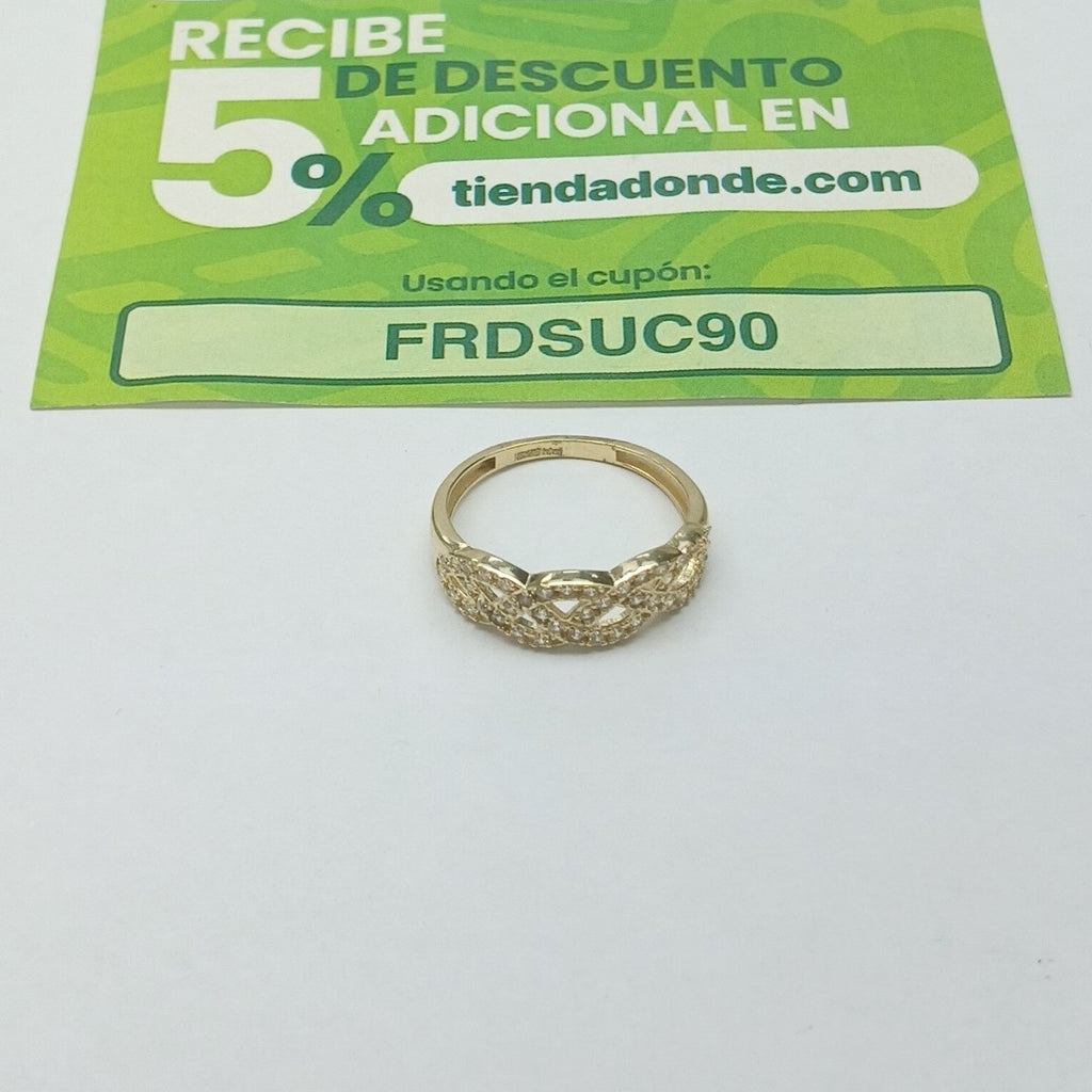 ANILLOS C CIRCONIAS 14K TALLA 9 2.5 GR (NUEVO)