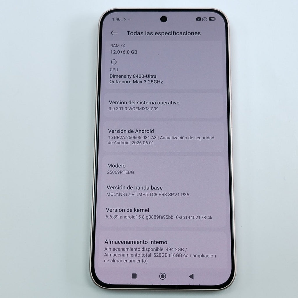 CELULAR XIAOMI 15T 25069PTEBG (2025) 512 GB 12 GB RAM (SEMINUEVO)