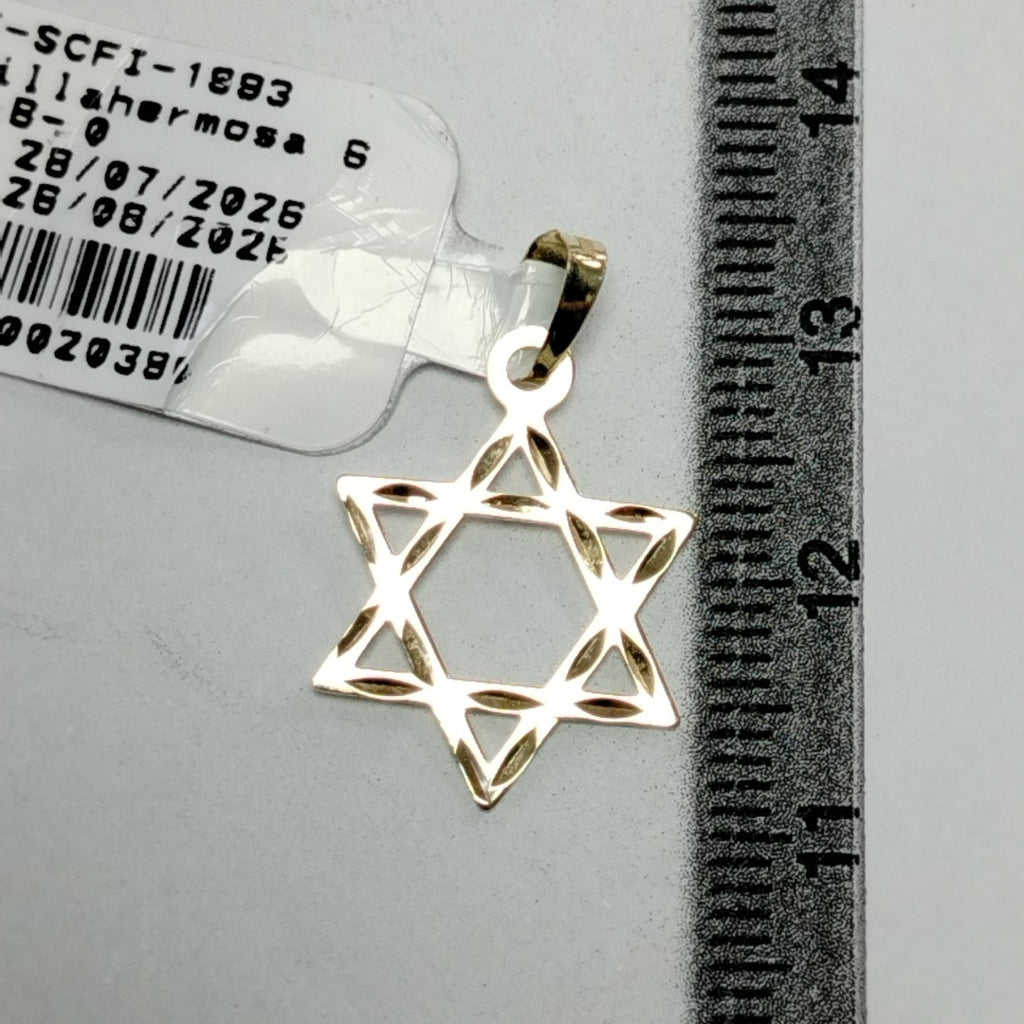 DIJE TEJIDO ESTRELLA DE DAVID 14K 0.5 GR (NUEVO)
