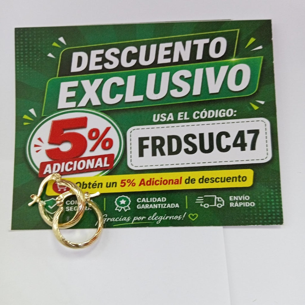 ARETES ARRACADA ASTRIADA 14K 1.6 GR (NUEVO)