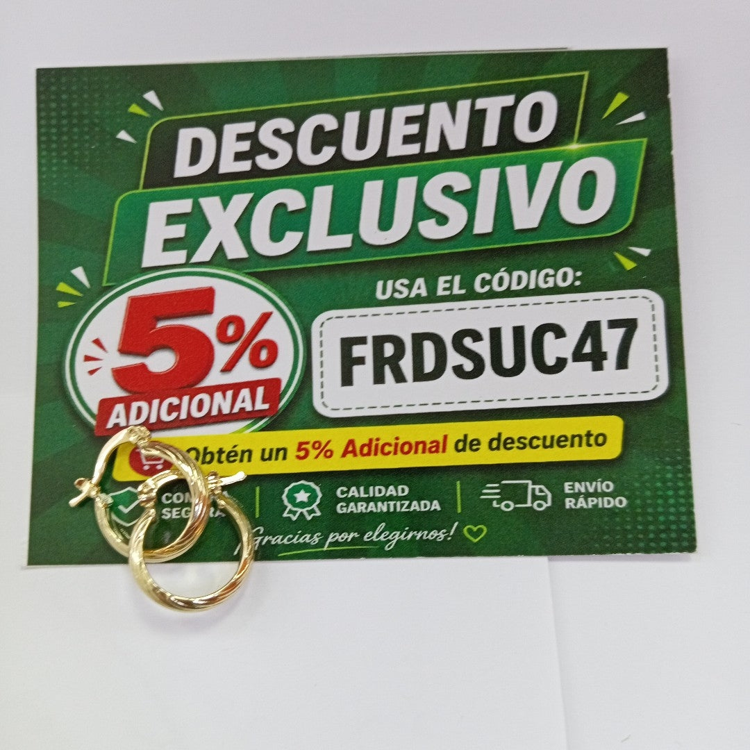 ARETES ARRACADA ASTRIADA 14K 1.6 GR (NUEVO)