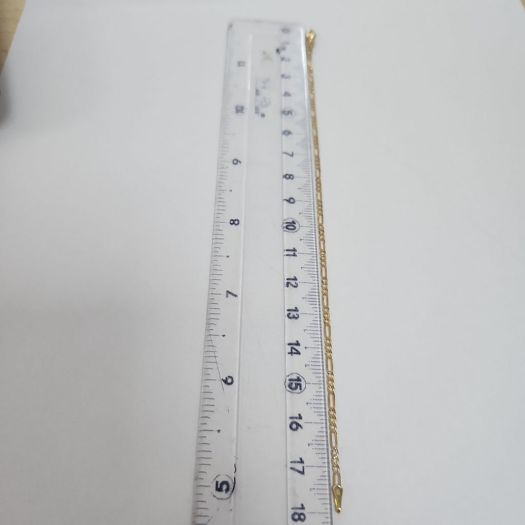 PULSERA 3X1 DIAMANTADA 14K 18 CM 1.5 GR (NUEVO)