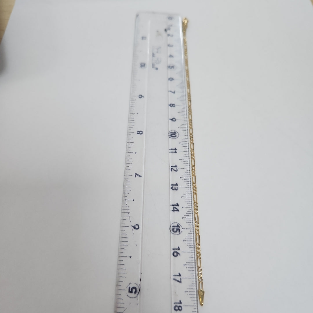 PULSERA 3X1 DIAMANTADA 14K 18 CM 1.5 GR (NUEVO)