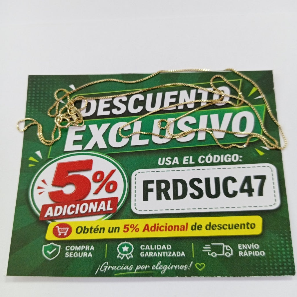 CADENA VENECIANO 14K 55 CM 1.8 GR (NUEVO)