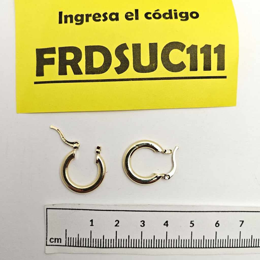 ARETES ARRACADAS 14K 1.5 GR (NUEVO)