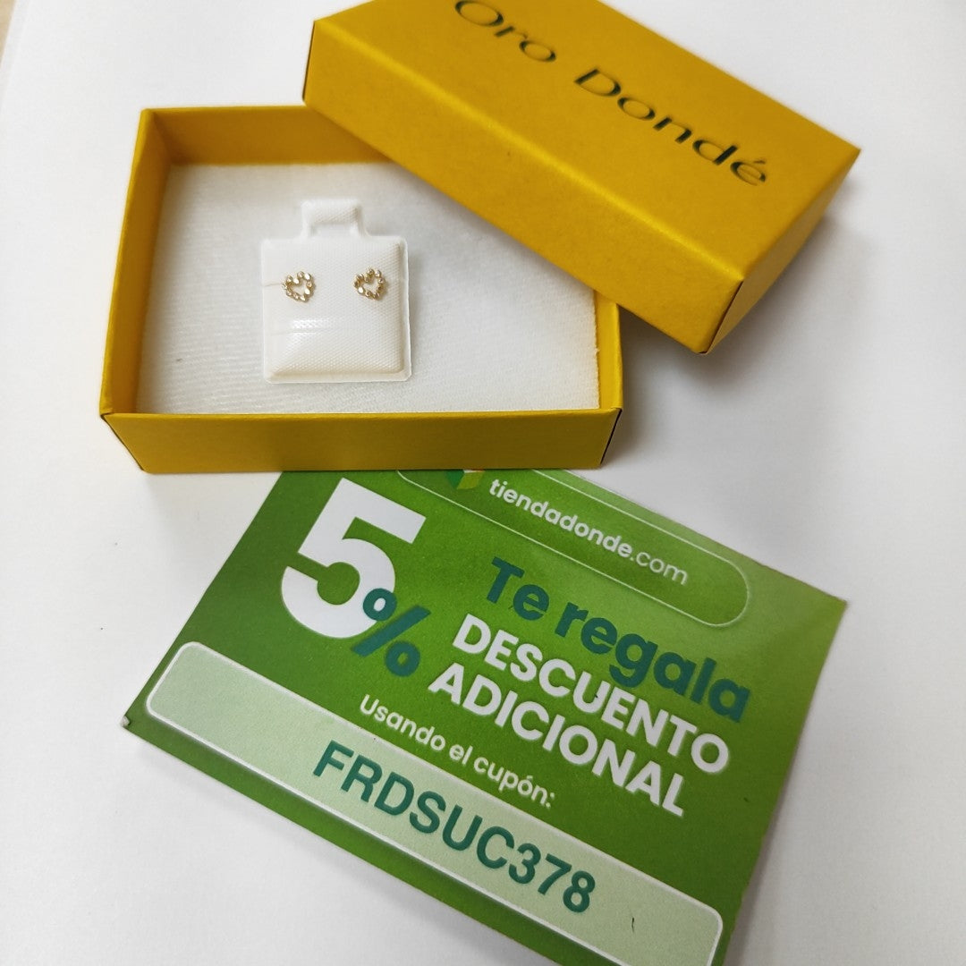 BROQUELES BROQUEL FIG CORAZON 14K 0.23 GR (NUEVO)
