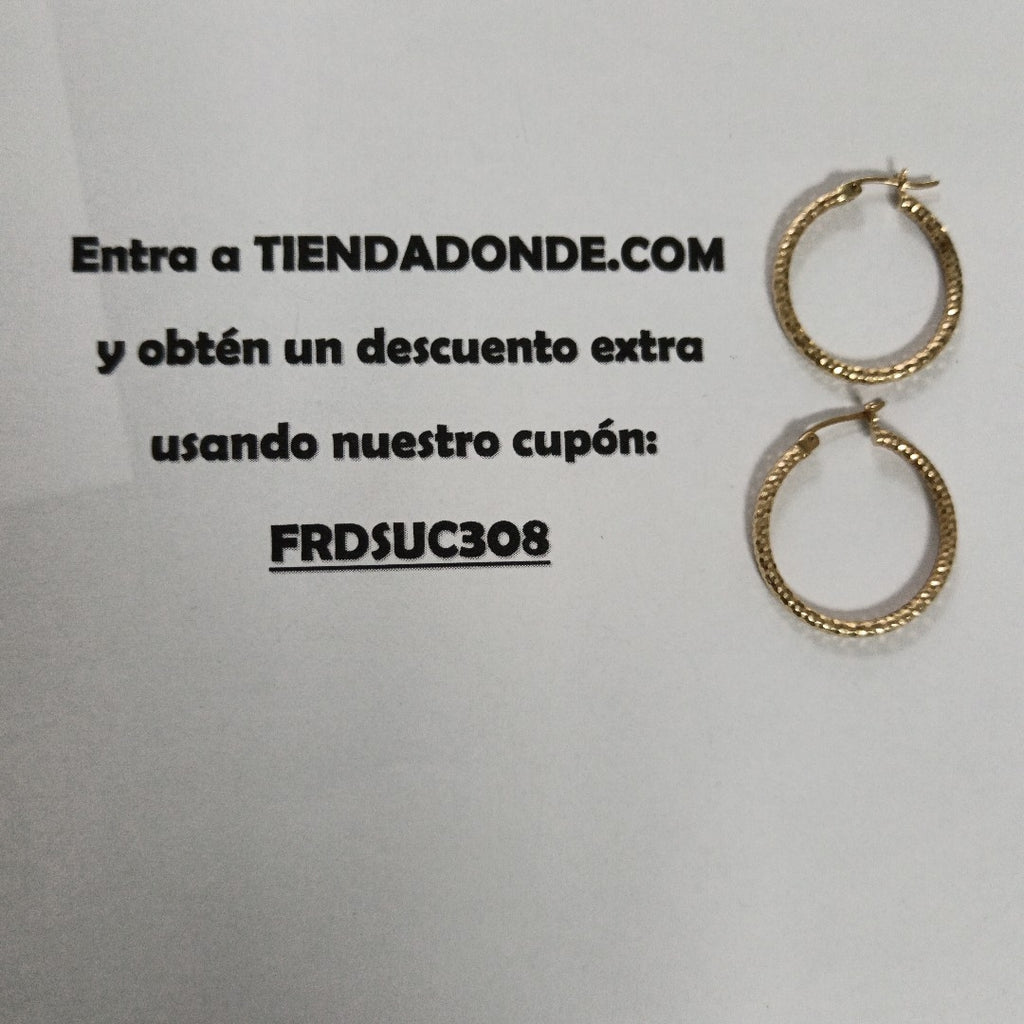 ARRACADAS PAR ORO 14 K 2.5 GRMS (SEMINUEVO)