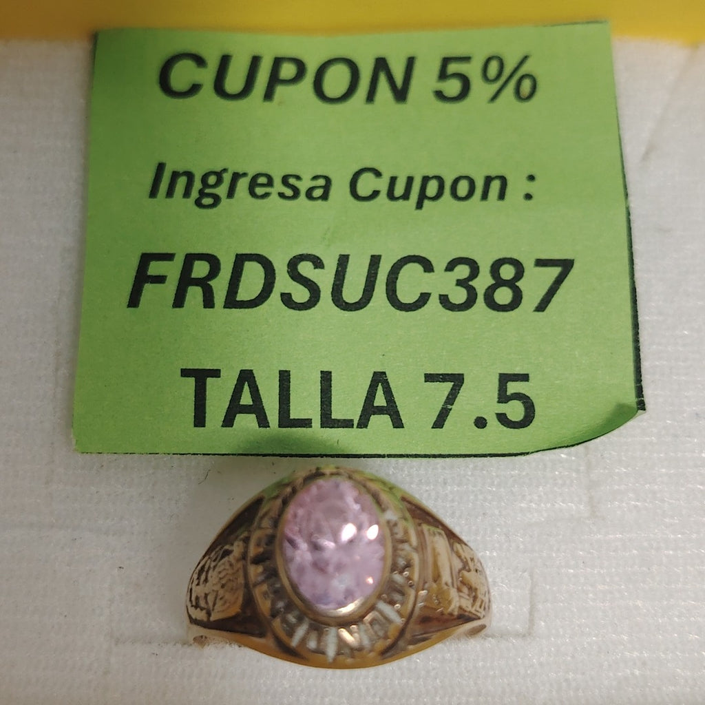 ANILLO DE GRADUACIÓN ORO 8 K 2,90 GRMS (SEMINUEVO)