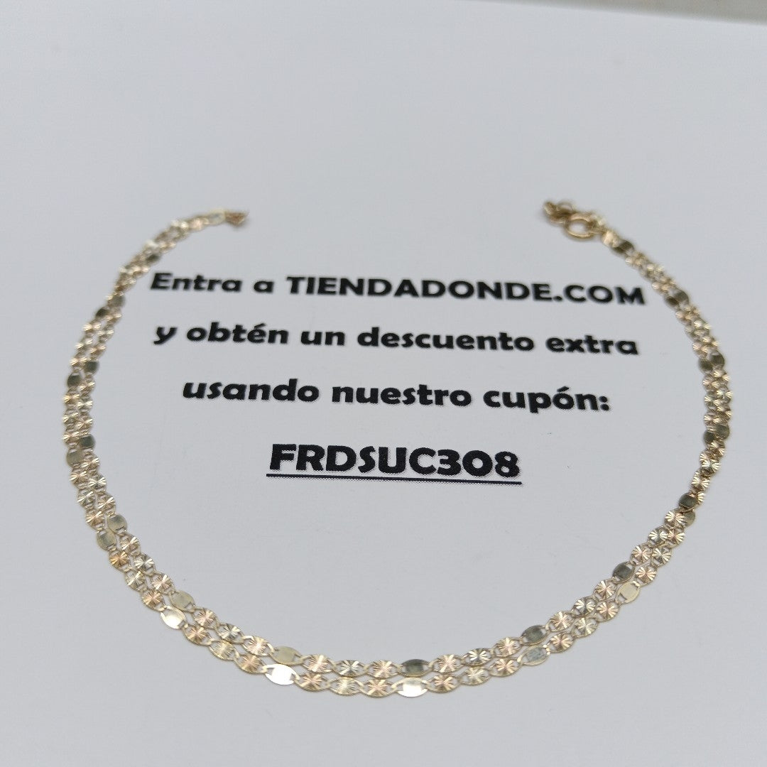 CADENAS TEJIDO GUCHI ORO 10K 40 A 45 CM 1.4 GR (NUEVO)