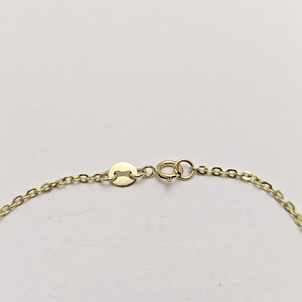 PULSERA TEJIDO ESP CON TREBOL 14K 18 CM 1.6 GR (NUEVO)