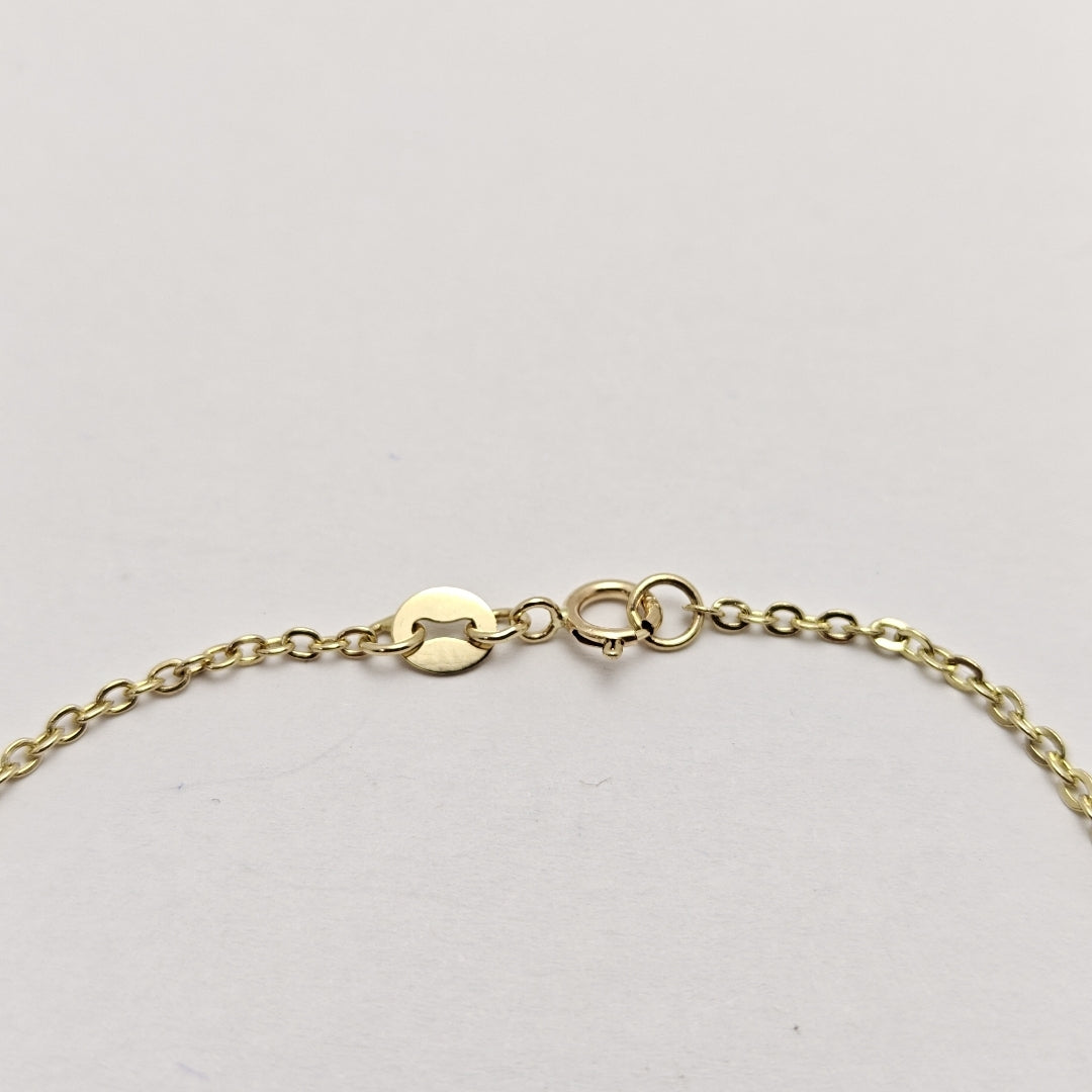 PULSERA TEJIDO ESP CON TREBOL 14K 18 CM 1.6 GR (NUEVO)