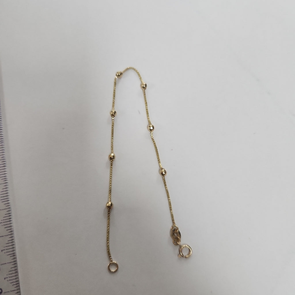 PULSERA ESPECIAL CON BOLITAS 14K 18 CM 1.4 GR (NUEVO)