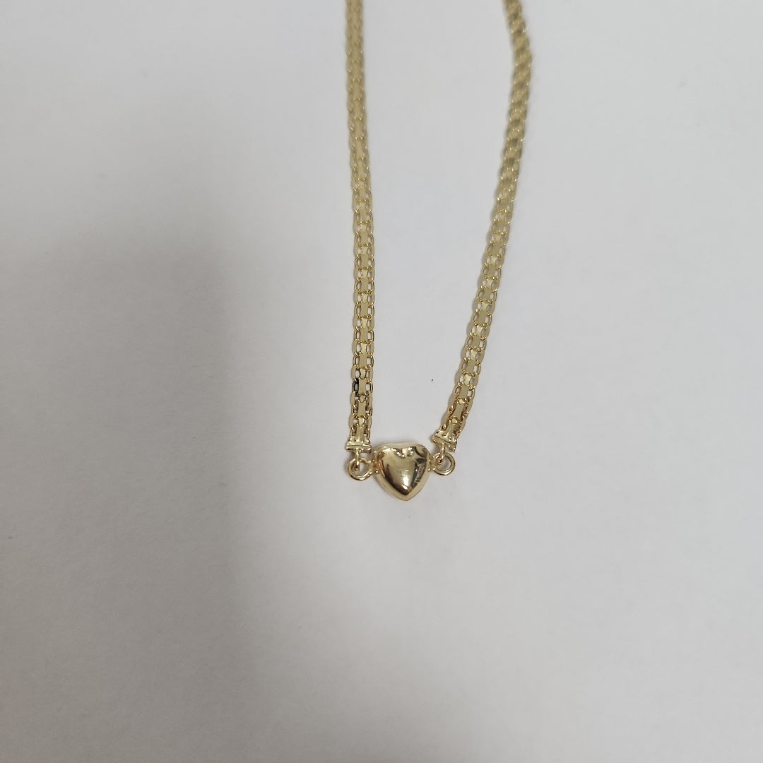 PULSERA ESPECIAL C CORAZON 14K 18 CM 2.7 GR (NUEVO)