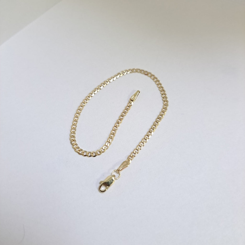 PULSERA TEJIDO BARBADA 14K 18 CM 2 GR (NUEVO)