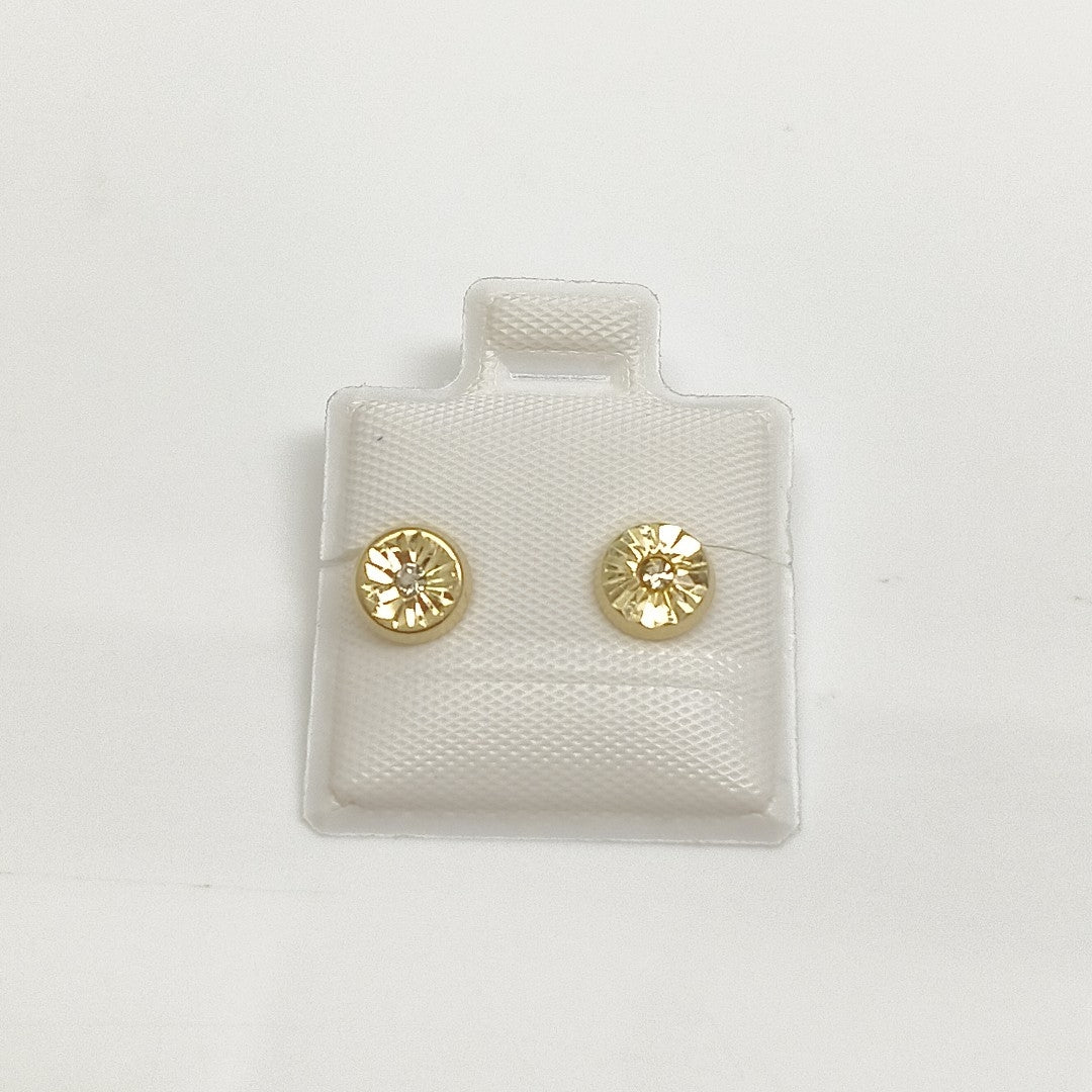 BROQUELES BROQUEL FIG BOTON C CIRCONIA 14K 0.2916 GR (NUEVO)