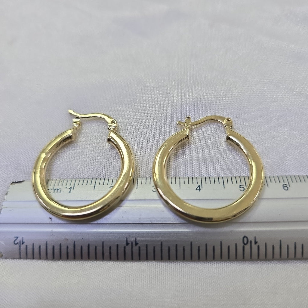 ARETES TEJIDO ARRACADA LISA 14K 2 GR (NUEVO)