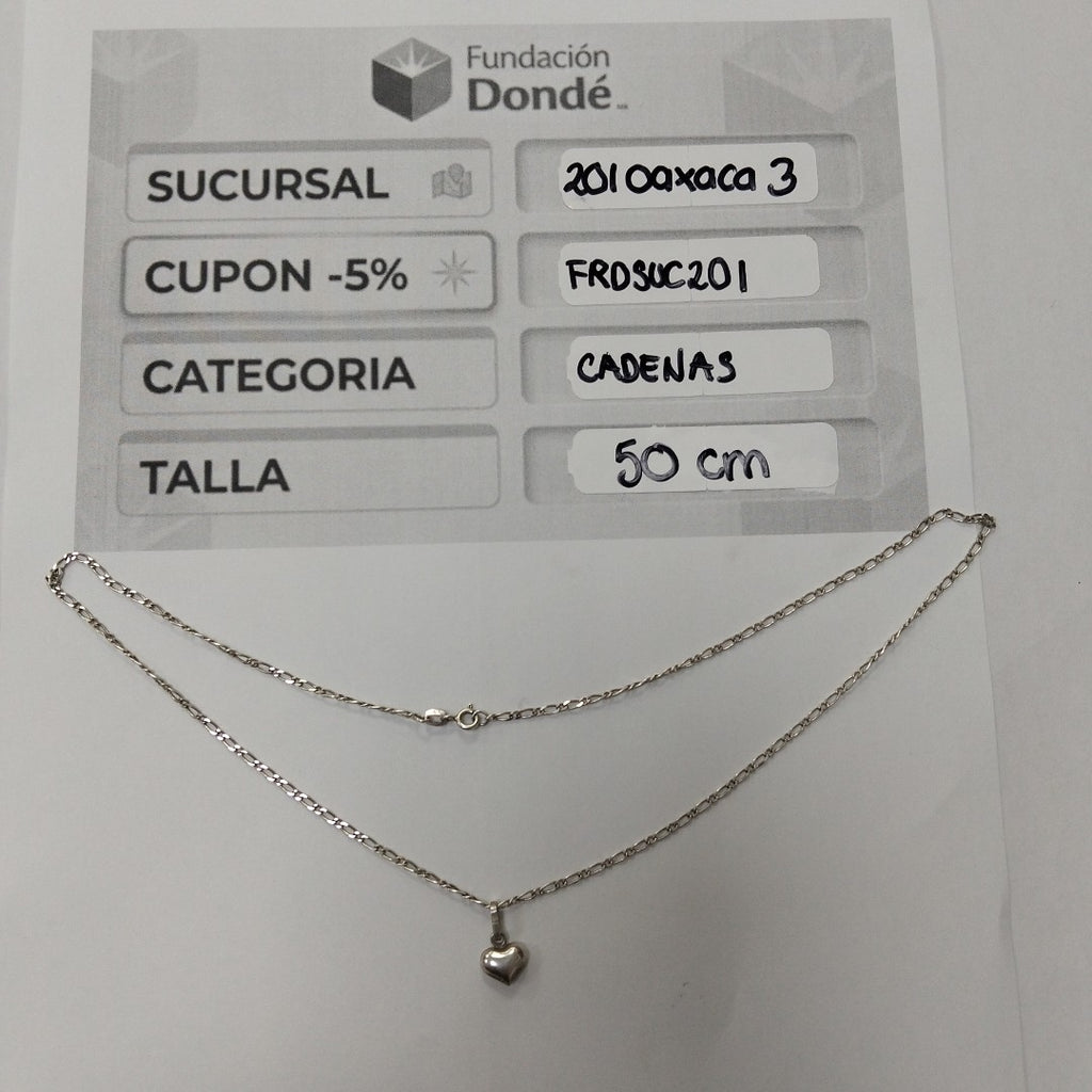 CADENA,DIJE PLATA 4,00 GRMS (SEMINUEVO)