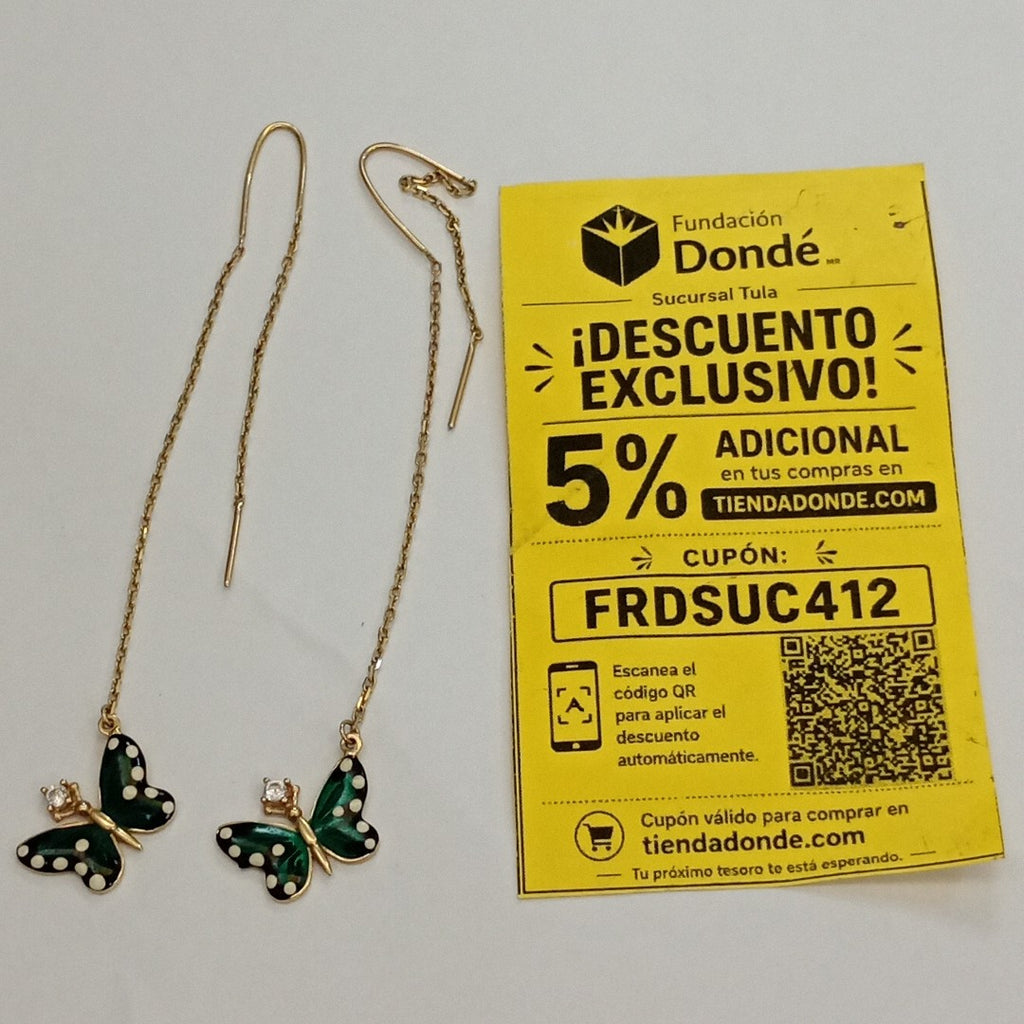 ARETES PAR ORO 14 K 4.2 GRMS (SEMINUEVO)