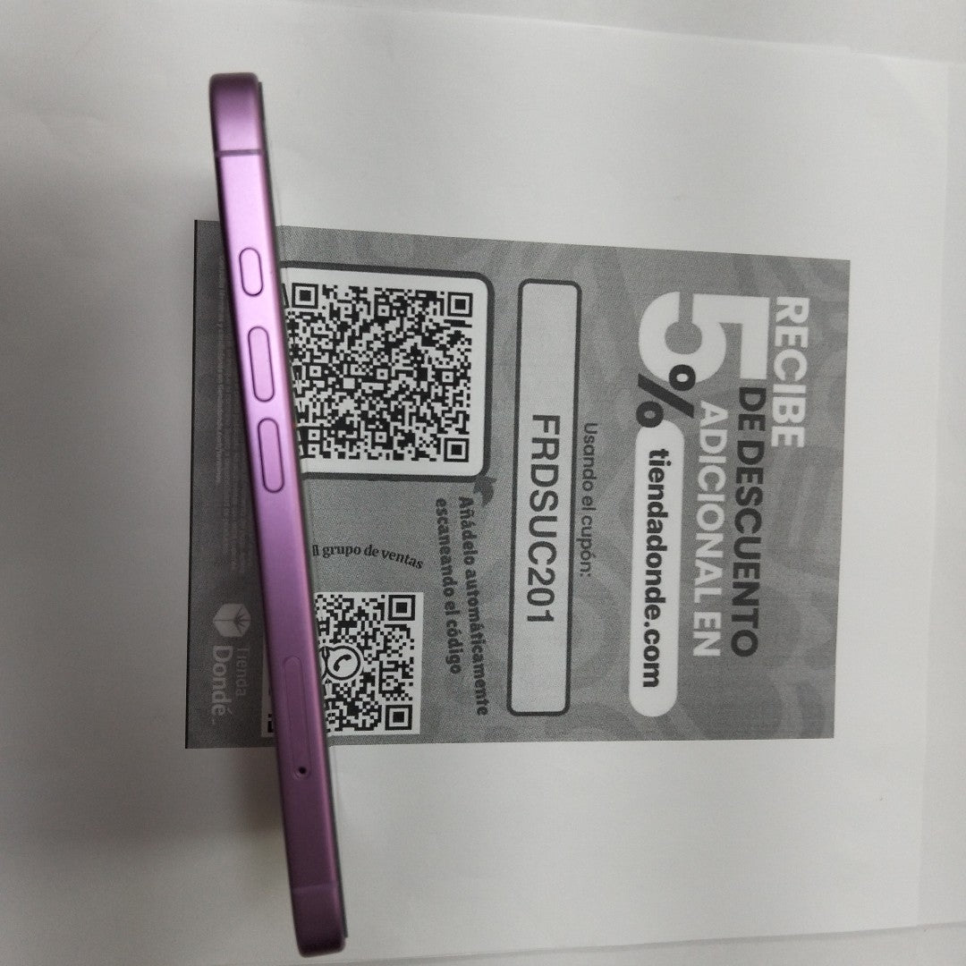 CELULAR APPLE IPHONE 16 A3287 (2024) 128 GB 8 GB RAM (SEMINUEVO)