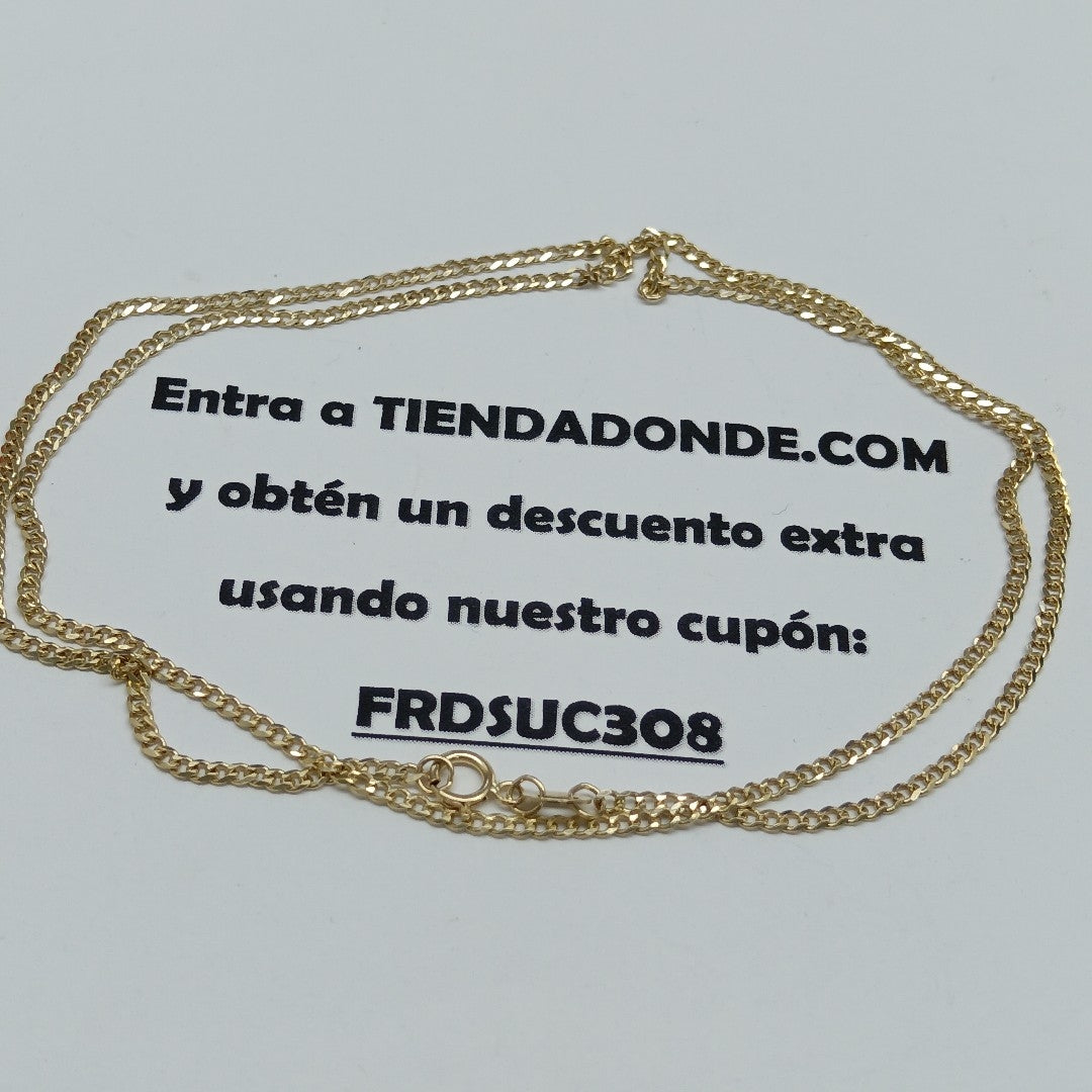CADENAS TEJIDO BARBADA ORO 10K 55 CM 3.8 GR (NUEVO)