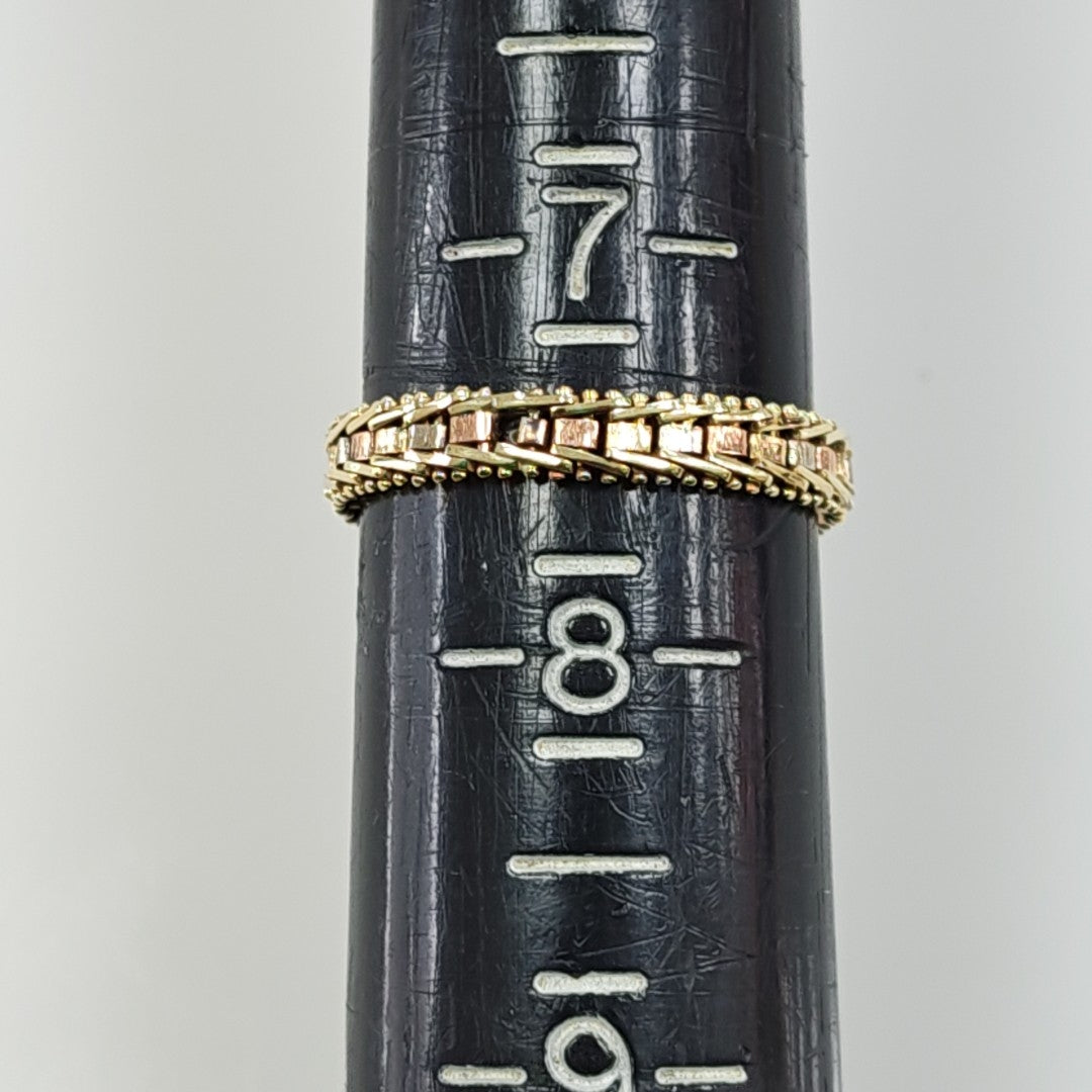 ANILLITO ORO COMBINADO 14 K 1.8 GRMS (SEMINUEVO)