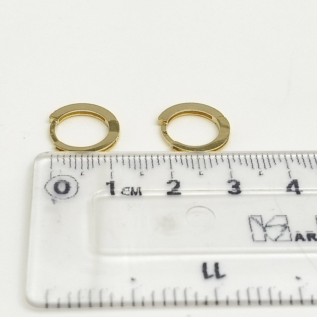 ARETES ARRACADAS CON CIRCONIAS 14K 1.2 GR (NUEVO)