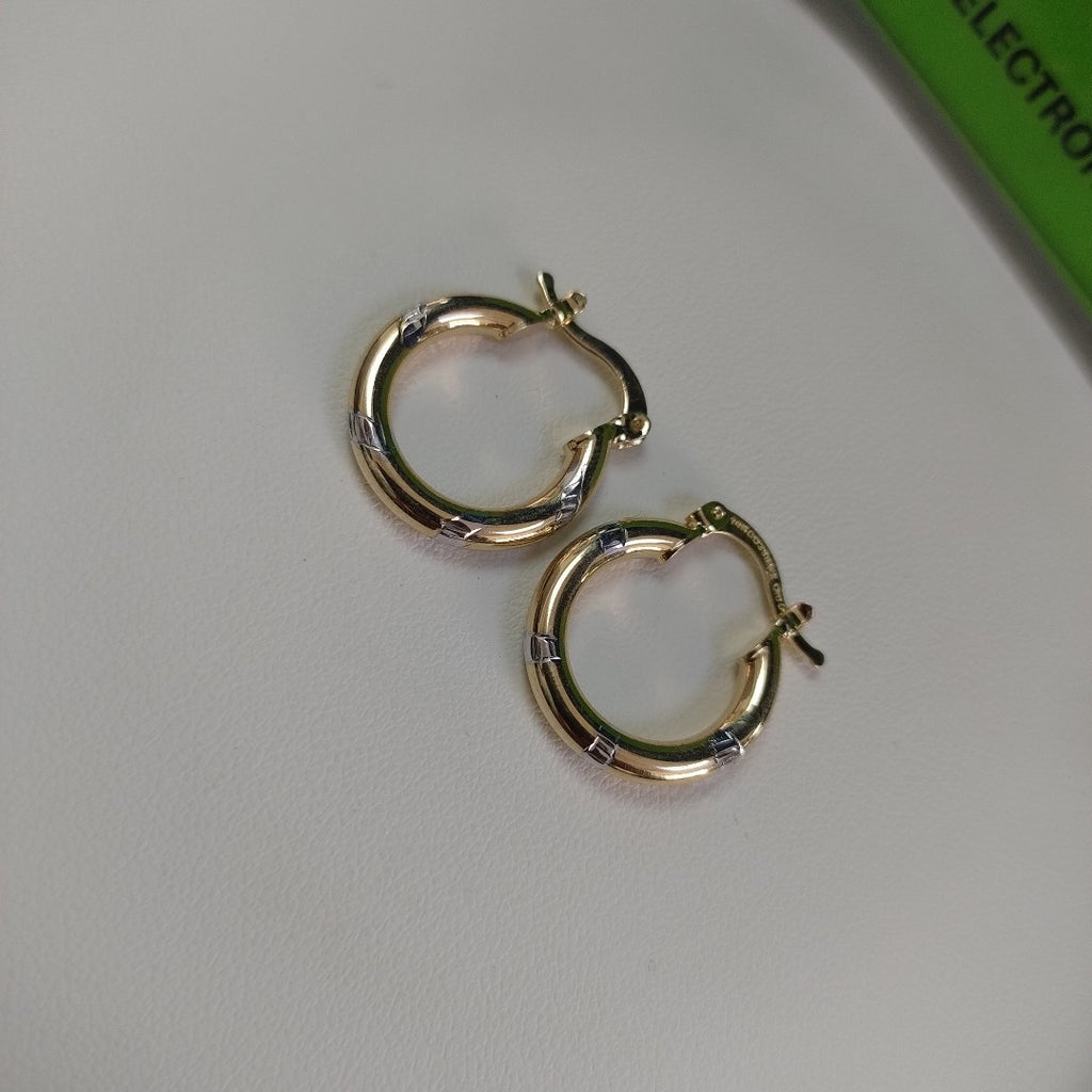ARETES ARRACADAS COMBINADAS 14K 1.6 GR (NUEVO)