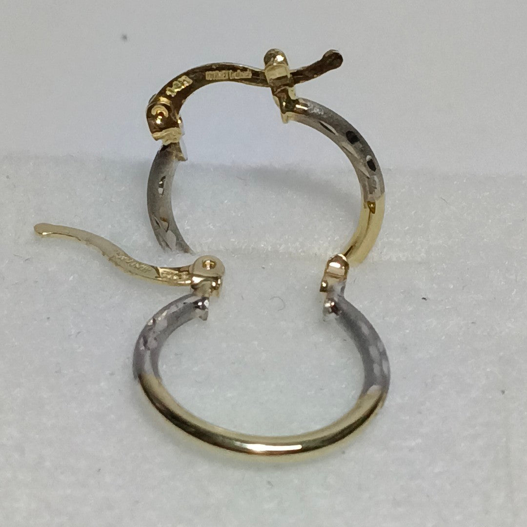 ARETES ARRACADAS COMBINADAS 14K 1.1 GR (NUEVO)