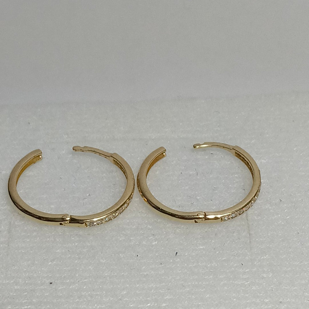 ARETES ARRACADAS C CIRCONIAS 14K 2 GR (NUEVO)