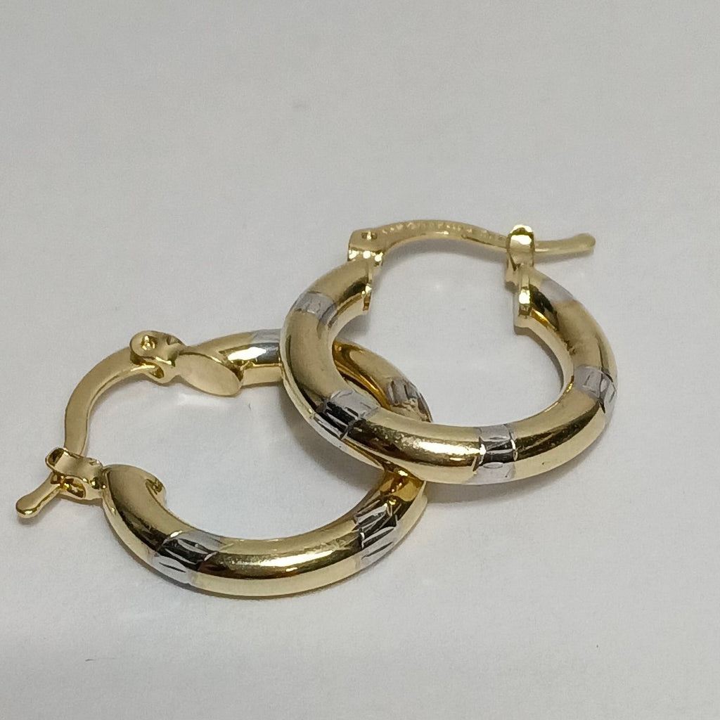 ARETES ARRACADAS COMBINADAS 14K 1.7 GR (NUEVO)