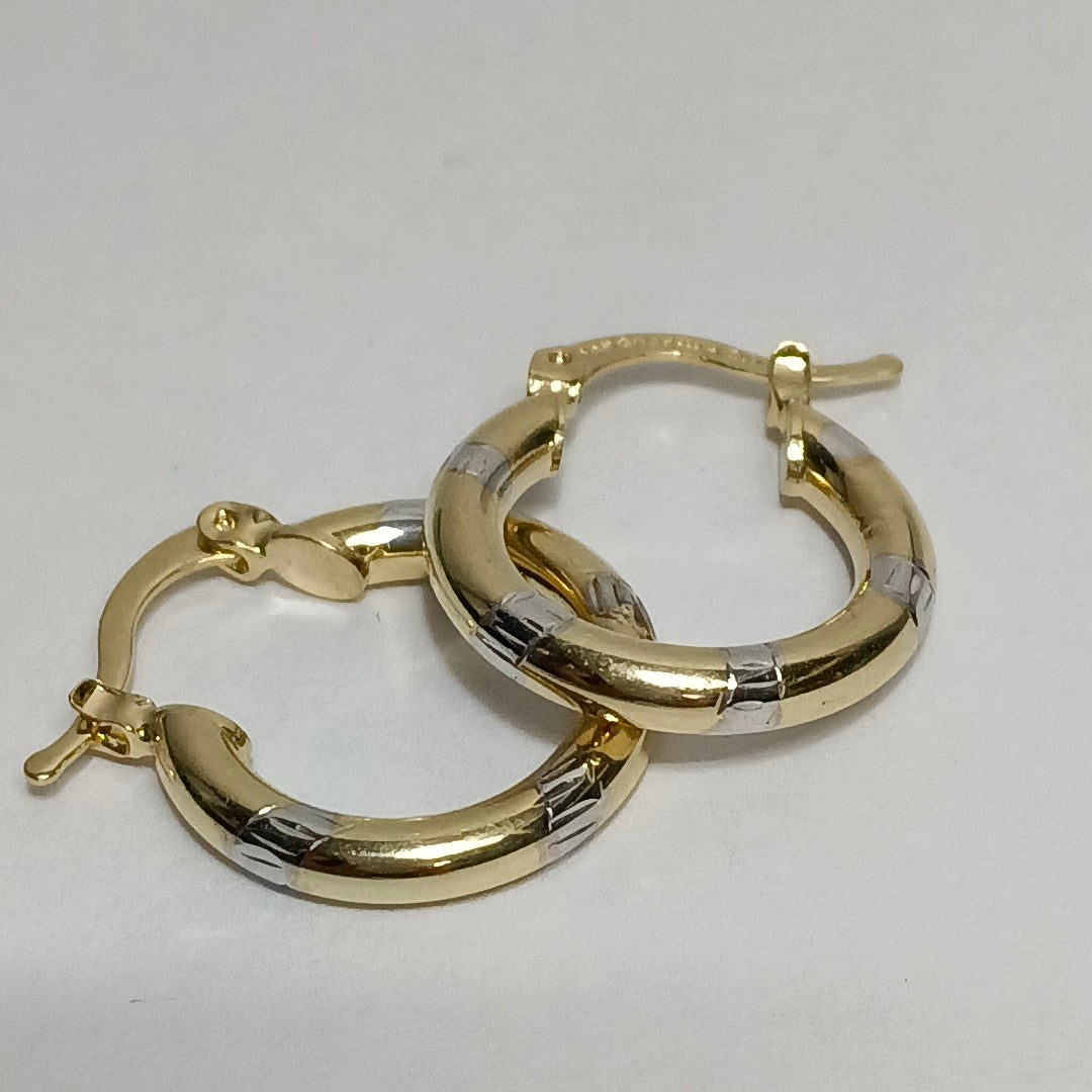 ARETES ARRACADAS COMBINADAS 14K 1.7 GR (NUEVO)