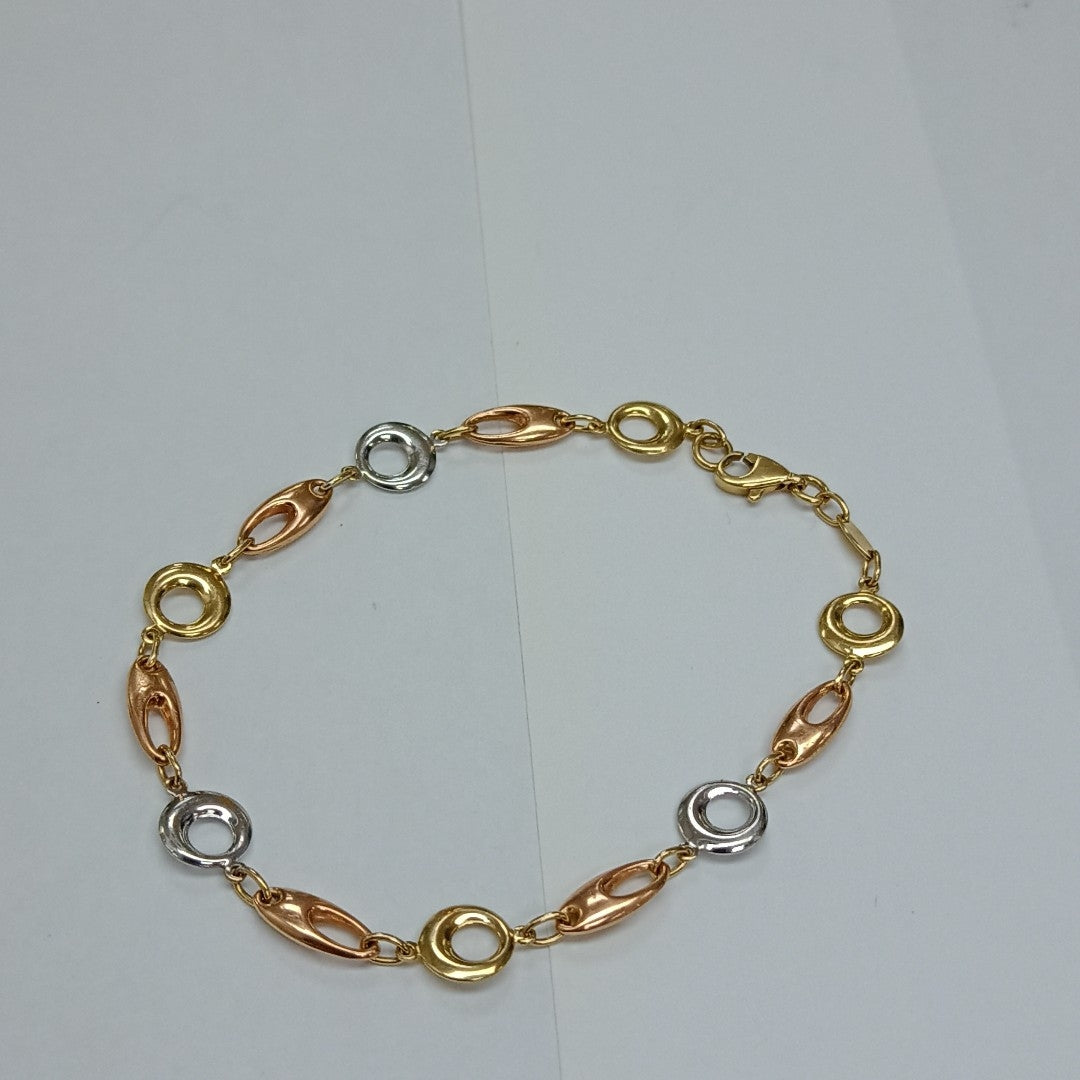 PULSERA ORO COMBINADO 14 K 1.4 GRMS (SEMINUEVO)